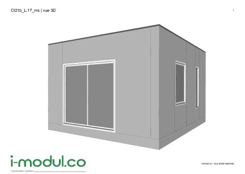 Construire sa maison container / extension ou agrandissement - module CI21b-L-17-ms-vues-1-3D